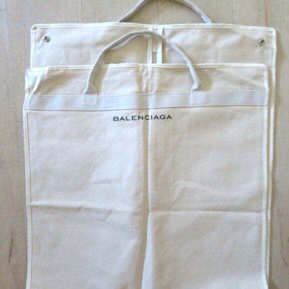 Balenciaga Logo Canvas Garment Storage Bag Dust Travel Suits Dress Coats 23 x55 - Picture 1 of 9